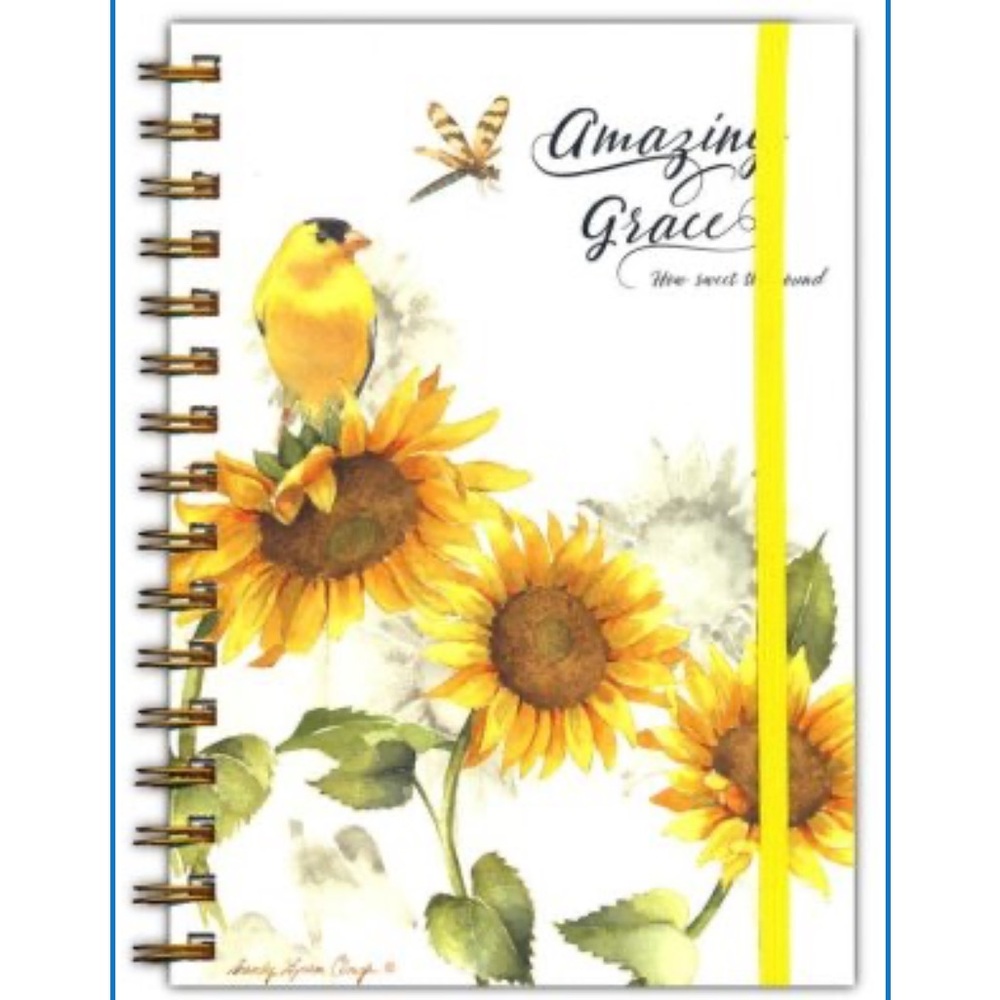 NWT Amazing Grace Sunflower Spiral Notebook - Picture 6 of 7